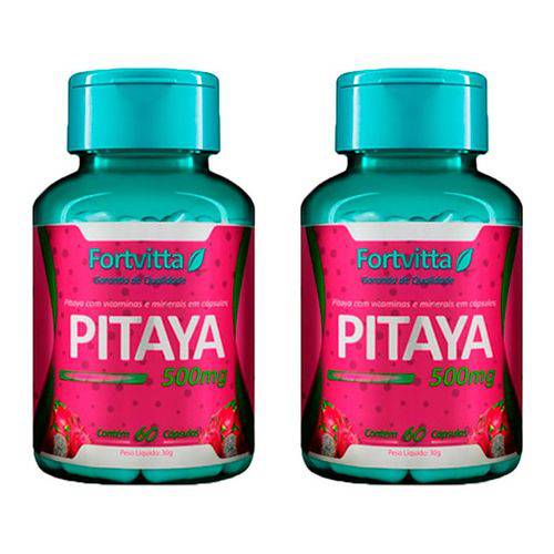 Pitaya com Vitaminas e Minerais - 2 Un de 60 Cápsulas - Fortvitta