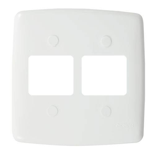 Placa 4x4 P/ 4 Interruptores - Mônaco Branco Dicompel