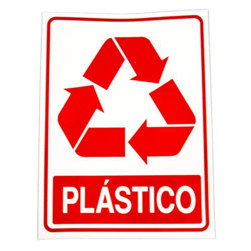 Placa Adesivo em Ps Sinal/adv - Lixo Plastico 15x20