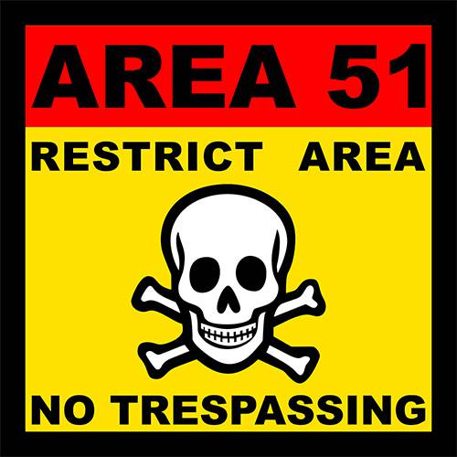 Placa Área 51 - Legião Nerd