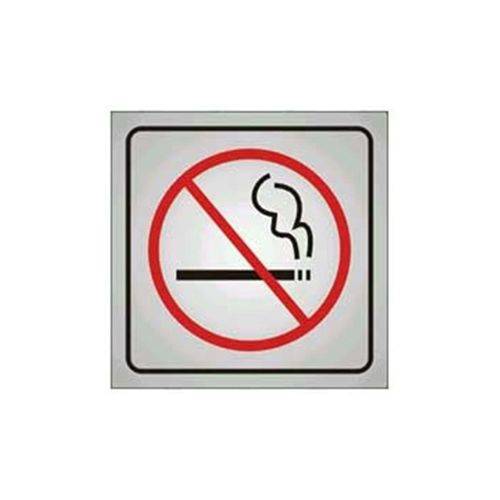 Placa de Alumínio 15x15 Cm Símbolo "proibido Fumar" Ref. 120ab