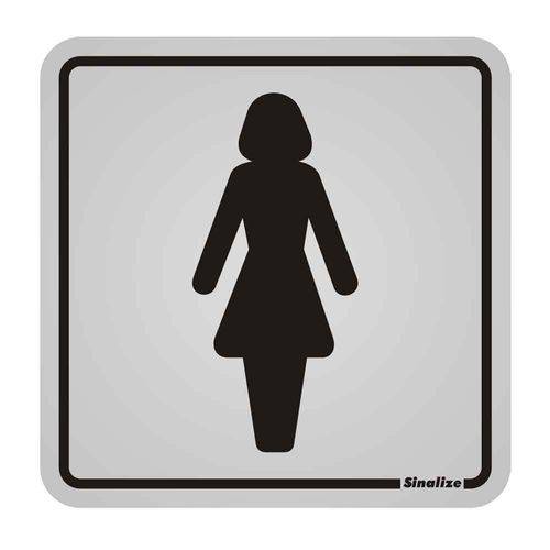 Placa de Alumínio Sanitário Feminino Sinalize