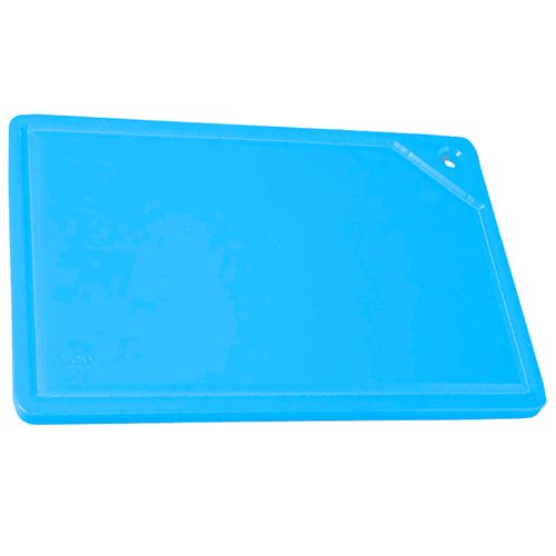 Placa de Corte Azul com Canaleta 1 Face 30x50 Cm