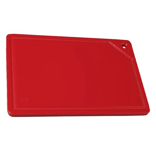 Placa de Corte Vermelha com Canaleta 1 Face 30x50 Cm