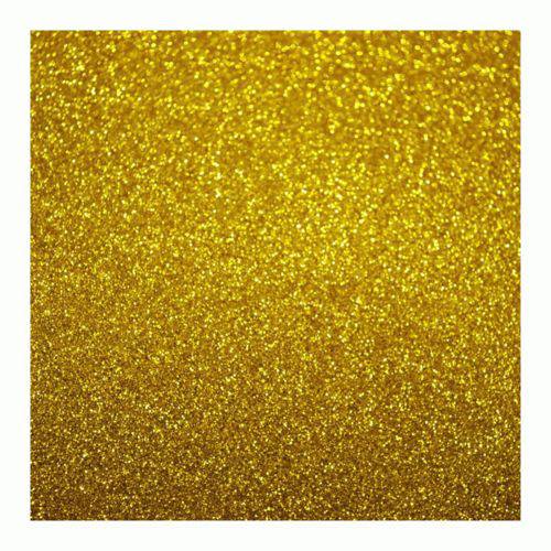 Placa de E.v.a Glitter Dourado