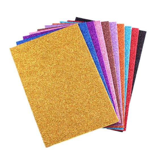 Placa de EVA Glitter Neon Make Mais 40x60cm 9614 - Amarelo