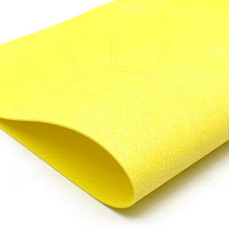 Placa de EVA Neon Glitter 40 X 60cm | Make + Amarelo