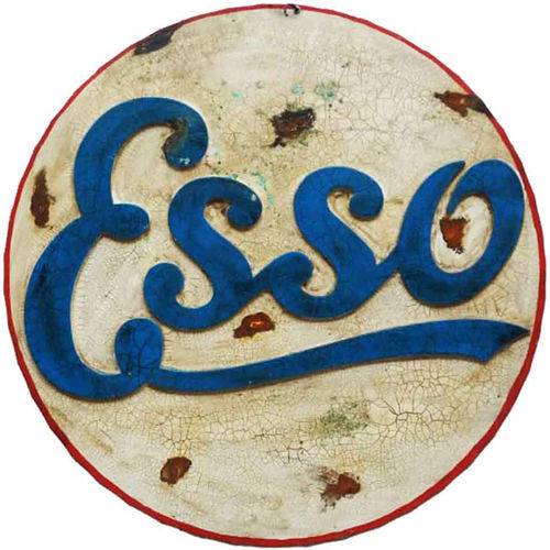 Placa de Ferro Vintage Esso Vintage