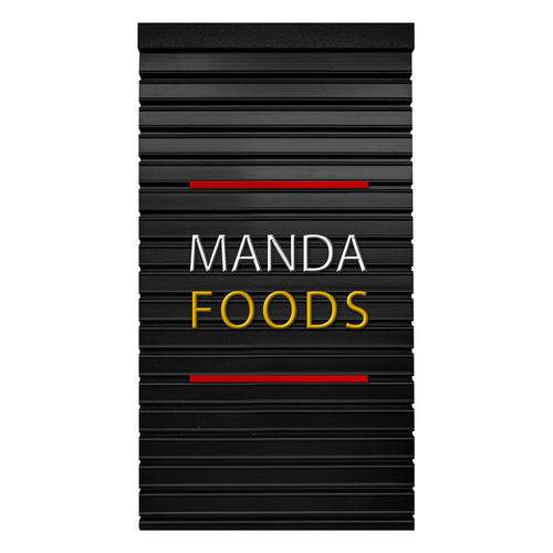 Placa de Letras Personalizável Manda Foods
