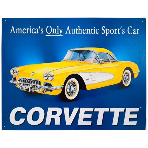 Placa de Metal Corvette