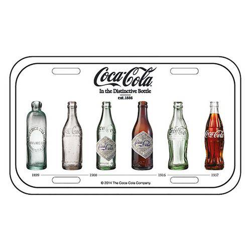 Placa de Metal Decorativa Coca-cola Bottle Evolution