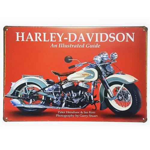 Placa de Metal Decorativa Harley Davidson Guide