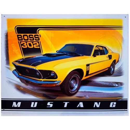 Placa de Metal Mustang
