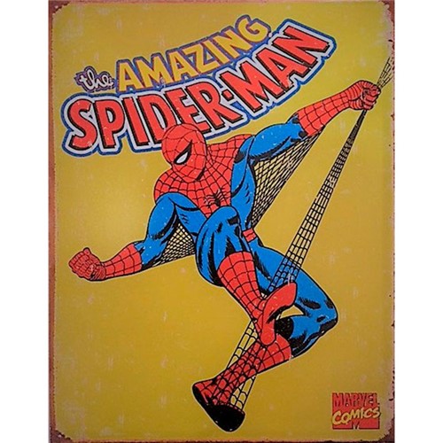 Placa de Metal Spider Man