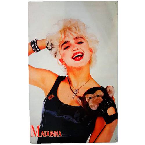 Placa de Metal Vintage da Madonna