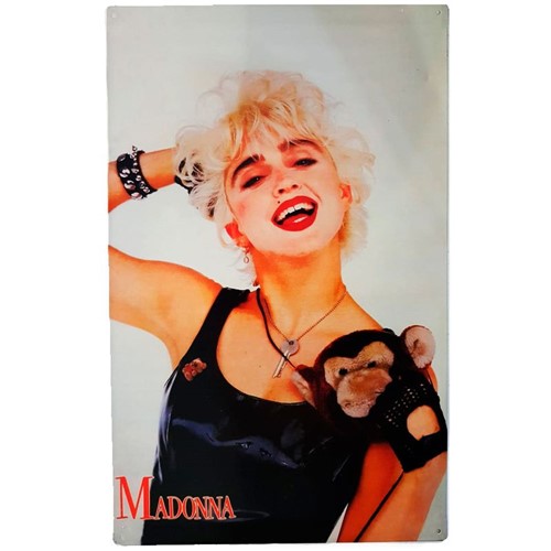 Placa de Metal Vintage da Madonna