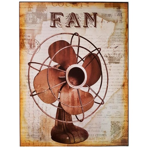 Placa de Metal Vintage Fan
