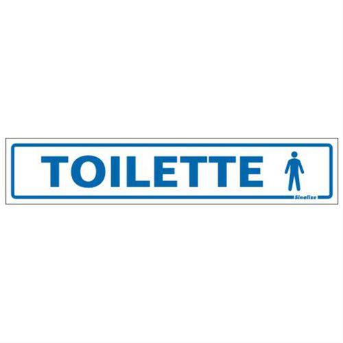 Placa de Poliestireno Auto-Adesiva 5x25cm Toilette Masculino - 200 AI - SINALIZE