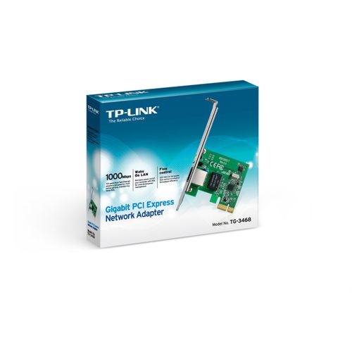 Placa de Rede PCI-Express Gigabit 10/100/1000 | Lan Card TP-Link TG-3468 | PCI-e | Interna | PC 1222
