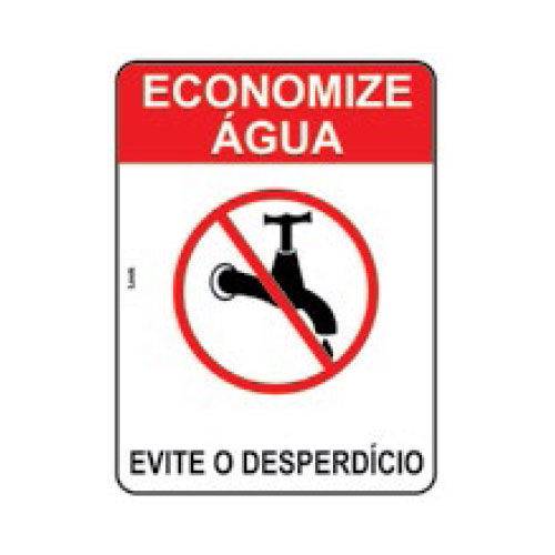 Placa de SINALIZAÇÃO - Economize ÁGUA - 15X20 - Look