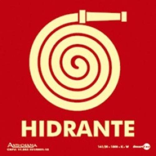Placa de Sinalização Hidrante de Incêndio 18x18 - Encart