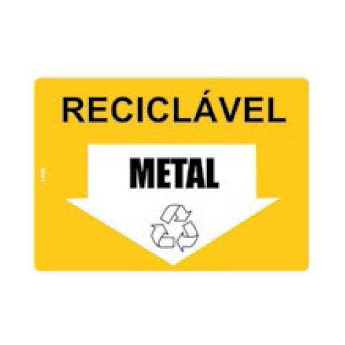 Placa de SINALIZAÇÃO - RECICLÁVEL Metal - 15X20 - Look
