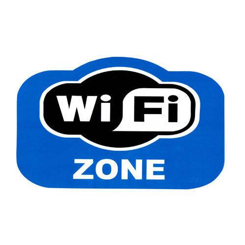 Placa de SINALIZAÇÃO - Wi Fi Zone - 20X30 - Look