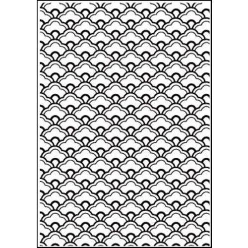 Placa de Textura Emboss 10,6x15 Cm - Modelo Leque
