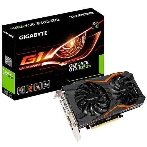 Placa de Vídeo GIGABYTE G1 Gaming GeForce GTX 1050 Ti de 4GB DDR5 DisplayPort/HDMI/DVI-D