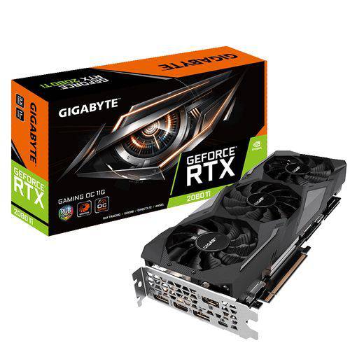 Placa de Vídeo - NVIDIA GeForce RTX 2080 Ti (11GB / PCI-E) - GIGABYTE GAMING OC 11G