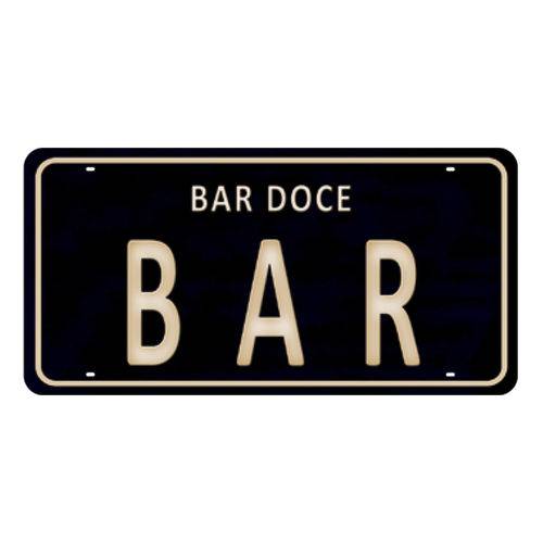 Placa Decorativa 15x30cm Bar Doce Bar Lpd-053 - Litocart
