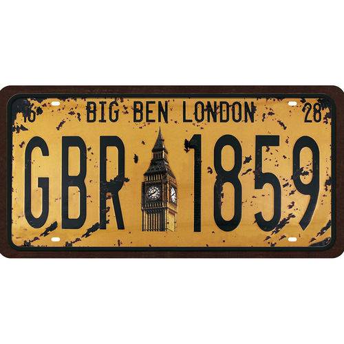 Placa Decorativa 15x30cm Big Ben London Lpd-061 - Litocart