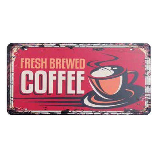 Placa Decorativa 15x30cm Fresh Brewed Coffee Lpd-033 - Litocart