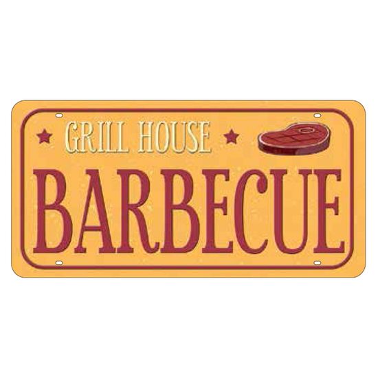 Placa Decorativa 15x30cm Gril House Barbecue Lpd-046 - Litocart