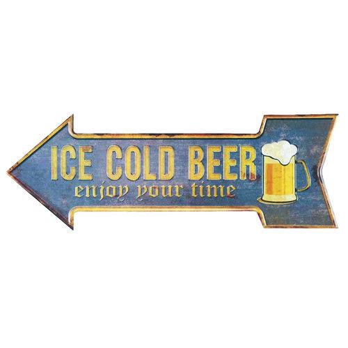 Placa Decorativa 15x30cm Ice Cold Beer Lpdr-013 - Litocart
