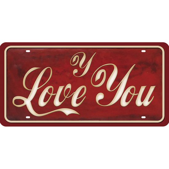Placa Decorativa 15x30cm Y Love You Lpd-071 - Litocart
