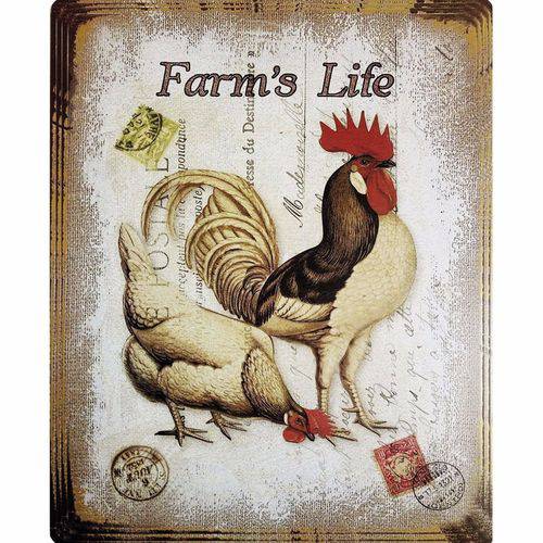 Placa Decorativa 24,5x19,5cm Farm's Life Lpmc-070 - Litocart