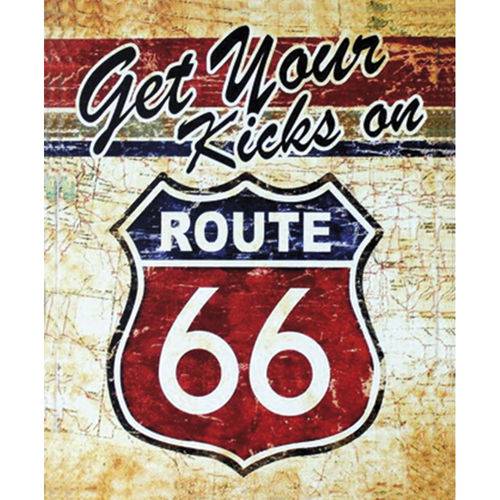 Placa Decorativa 24,5x19,5cm Get Your Kicks On Route 66 Lpmc-044 - Litocart