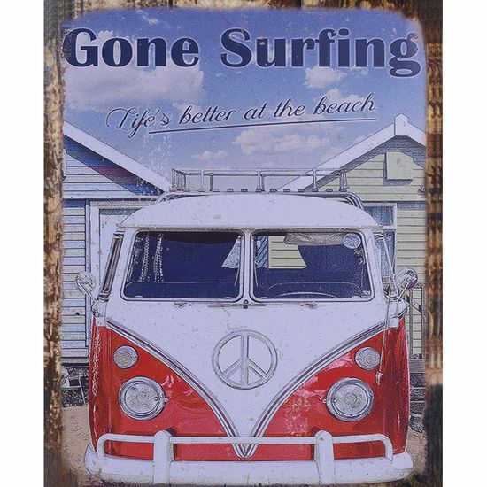 Placa Decorativa 24,5x19,5cm Gone Surfing Lpmc-079 - Litocart