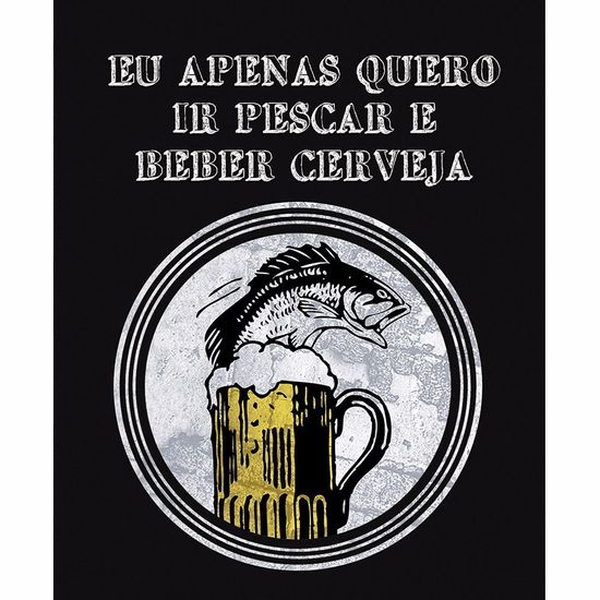 Placa Decorativa 24,5x19,5cm Pescar e Beber Cerveja Lpmc-086 - Litocart
