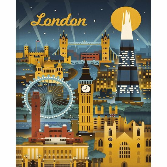 Placa Decorativa 24,5x19,5cm Pintura London Lpmc-101 - Litocart