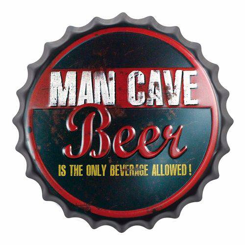 Placa Decorativa 25x25cm Man Cave Beer Lpqc-028 - Litocart