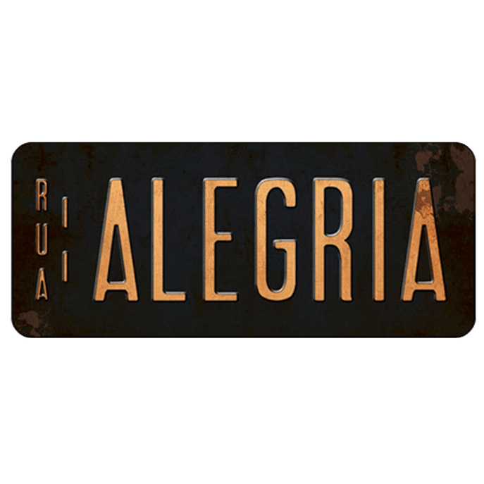 Placa Decorativa Alegria 35x14,6cm