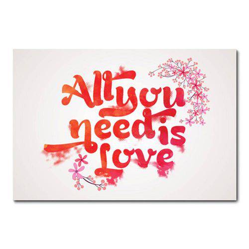 Placa Decorativa - All You Need Is Love - 0837plmk