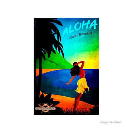 Placa Decorativa Aloha 20x30cm Infinity