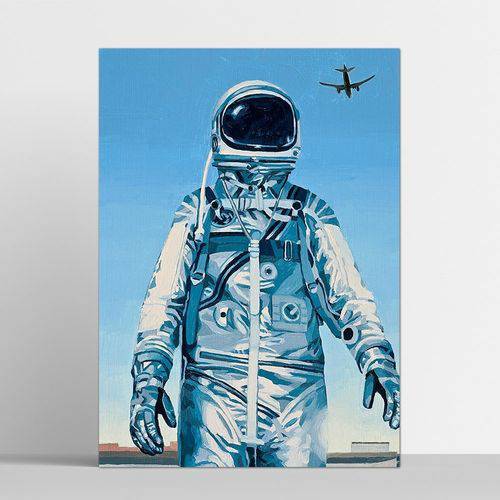 Placa Decorativa Astronauta 30x40cm