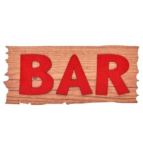 Placa Decorativa Bar Forgerini Vermelho