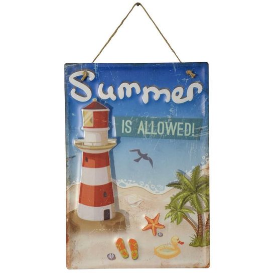Placa Decorativa Beach Summer Colorido