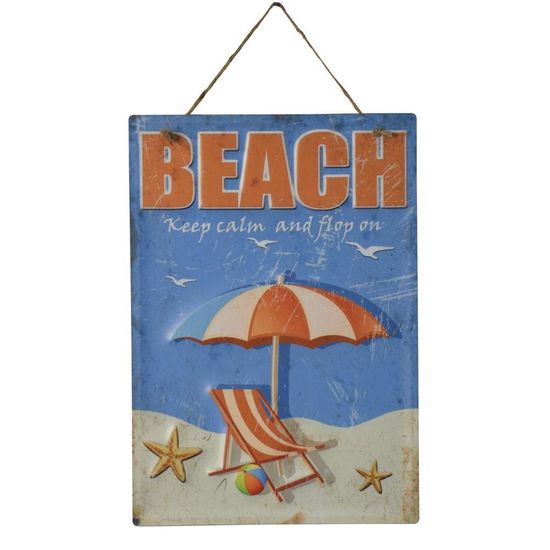 Placa Decorativa Beach Sun Colorido