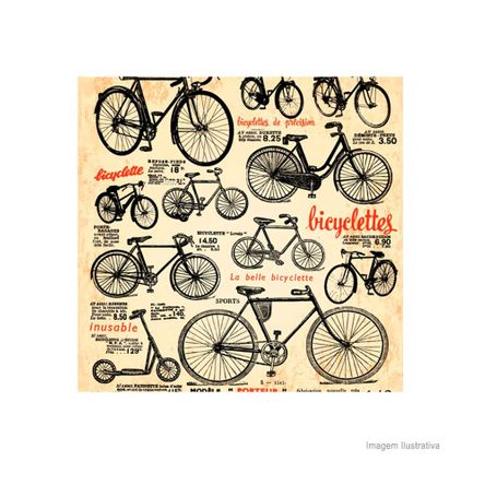 Placa Decorativa Bicyclettes 20x20cm Infinity